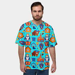 Футболка оверсайз мужская Народный быт России, цвет: 3D-принт — фото 2