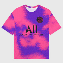 Футболка оверсайз мужская Килиан Мбаппе форма ПСЖ четвертая, цвет: 3D-принт