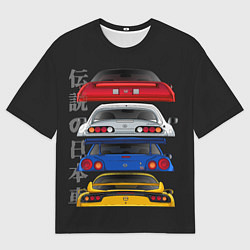 Мужская футболка оверсайз Тойота, Ниссан, Хонда, Скайлайн