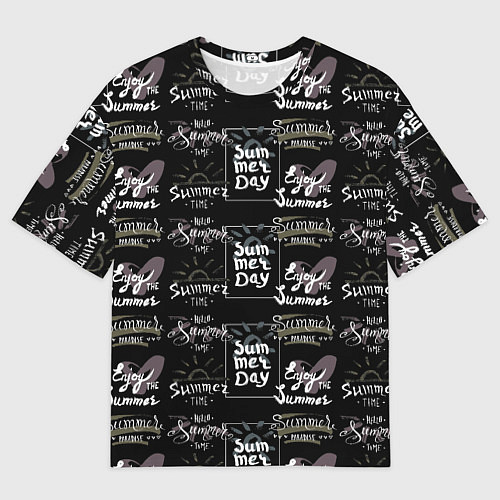 Мужская футболка оверсайз Hello summer time / 3D-принт – фото 1
