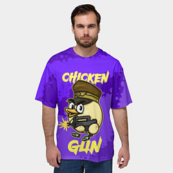 Футболка оверсайз мужская Чикен Ган - цыпленок, цвет: 3D-принт — фото 2