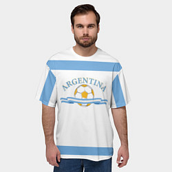 Футболка оверсайз мужская Аргентина форма, цвет: 3D-принт — фото 2