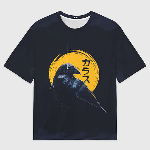 Мужская футболка оверсайз Raven and moon / 3D-принт – фото 1