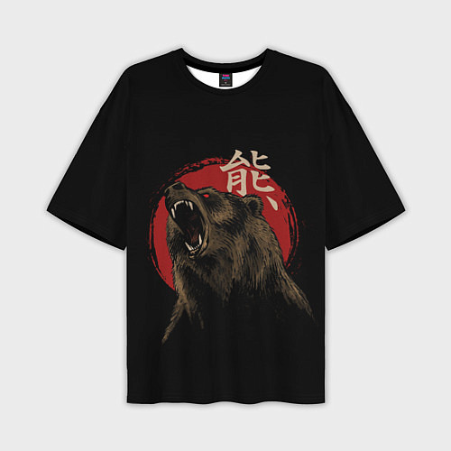 Мужская футболка оверсайз Japanese bear / 3D-принт – фото 1