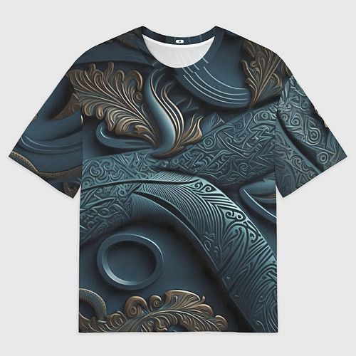Мужская футболка оверсайз Узорные фракталы / 3D-принт – фото 1
