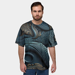 Футболка оверсайз мужская Узорные фракталы, цвет: 3D-принт — фото 2