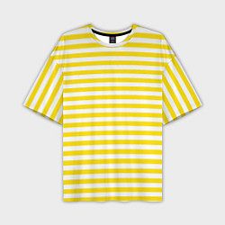 Мужская футболка оверсайз Светло-желтые полосы