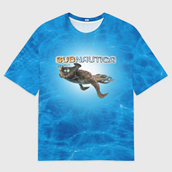 Мужская футболка оверсайз Subnautica приключение
