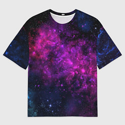 Футболка оверсайз мужская Neon pink nebula, цвет: 3D-принт