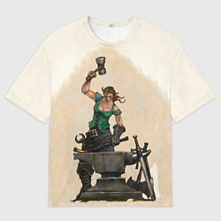 Мужская футболка оверсайз Fable II Кувалда