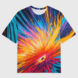 Футболка оверсайз мужская Абстрактный цветок, цвет: 3D-принт
