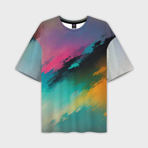 Мужская футболка оверсайз Абстрактный туман / 3D-принт – фото 1