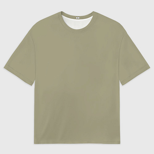 Мужская футболка оверсайз Зеленый тренд без принта / 3D-принт – фото 1