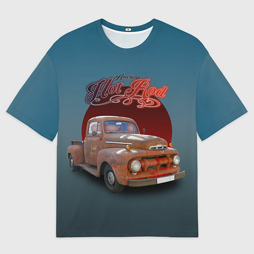 Мужская футболка оверсайз Американская пикап 50-х годов в rat стиле / 3D-принт – фото 1