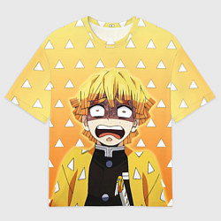 Футболка оверсайз мужская Зеницу Агацума в ужасе, цвет: 3D-принт