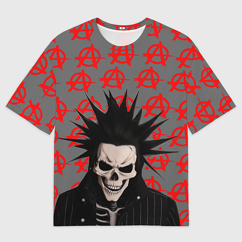 Мужская футболка оверсайз Дохлый панк / 3D-принт – фото 1
