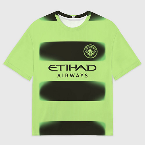 Мужская футболка оверсайз Манчестер Сити форма 2223 третья / 3D-принт – фото 1