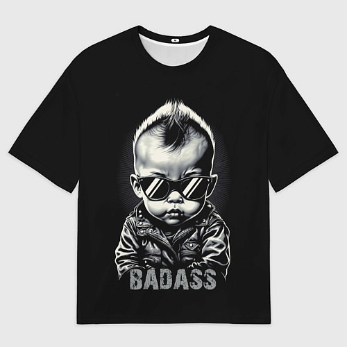 Мужская футболка оверсайз Badass / 3D-принт – фото 1