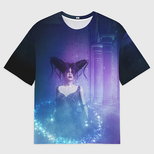 Мужская футболка оверсайз Ведьма со звездной пылью в старом замке / 3D-принт – фото 1