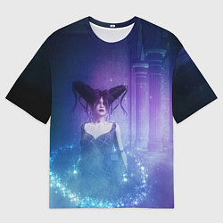 Футболка оверсайз мужская Ведьма со звездной пылью в старом замке, цвет: 3D-принт