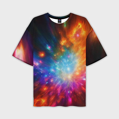 Мужская футболка оверсайз Космическая многомерность / 3D-принт – фото 1