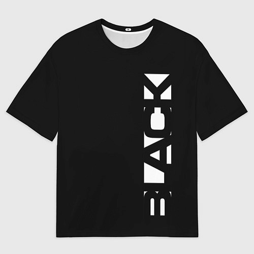 Мужская футболка оверсайз Black minimalistik / 3D-принт – фото 1
