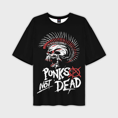 Мужская футболка оверсайз Punks not dead - анархия / 3D-принт – фото 1