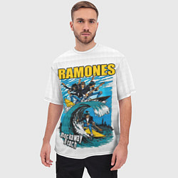 Футболка оверсайз мужская Ramones rock away beach, цвет: 3D-принт — фото 2