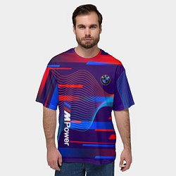 Футболка оверсайз мужская BMW power m, цвет: 3D-принт — фото 2