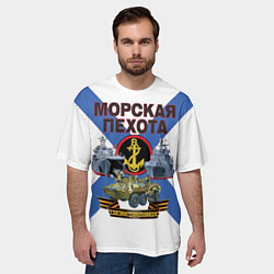 Футболка оверсайз мужская Морская пехота - где мы, там победа!, цвет: 3D-принт — фото 2