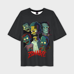 Мужская футболка оверсайз Simpsons zombie