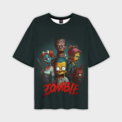 Мужская футболка оверсайз Zombie simpsons