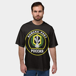 Футболка оверсайз мужская Войска РХБЗ России, цвет: 3D-принт — фото 2