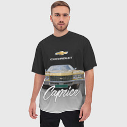 Футболка оверсайз мужская Американская машина Chevrolet Caprice 70-х годов, цвет: 3D-принт — фото 2