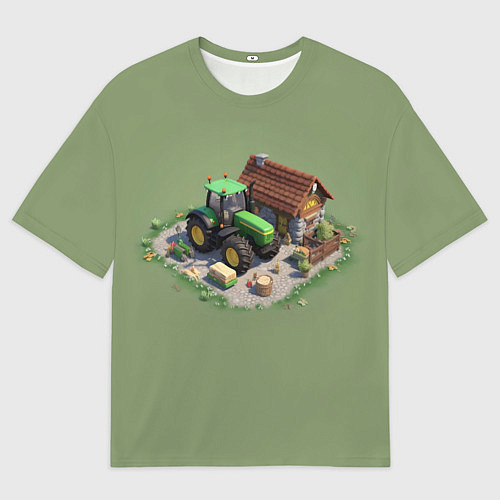 Мужская футболка оверсайз Farming Simulator - Изометрия / 3D-принт – фото 1
