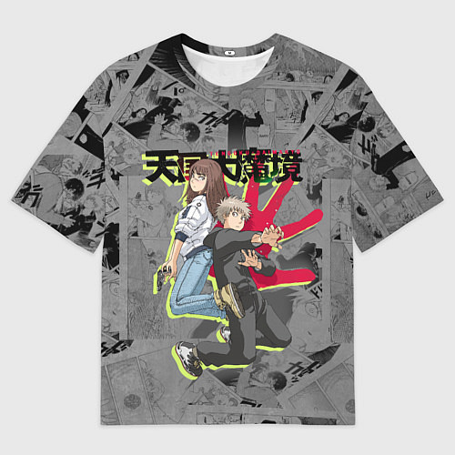 Мужская футболка оверсайз Великая небесная стена - Мару и Кируко / 3D-принт – фото 1