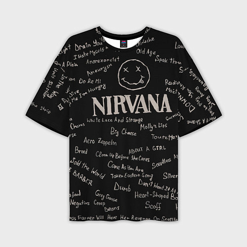 Мужская футболка оверсайз Nirvana pattern / 3D-принт – фото 1