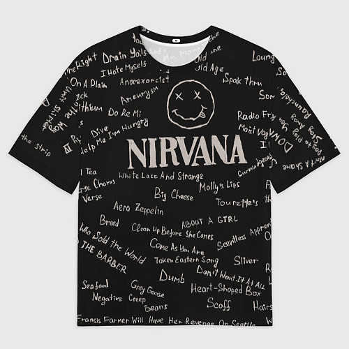 Мужская футболка оверсайз Nirvana pattern / 3D-принт – фото 1