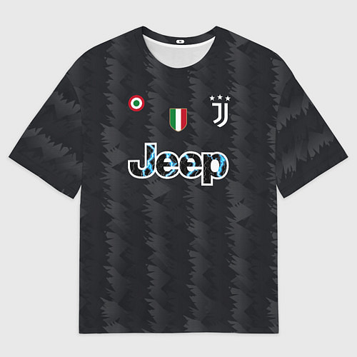 Мужская футболка оверсайз Криштиану Роналду Ювентус форма 2223 гостевая / 3D-принт – фото 1