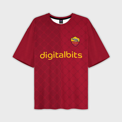 Мужская футболка оверсайз Пауло Дибала ФК Рома форма 2223 домашняя / 3D-принт – фото 1
