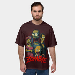 Футболка оверсайз мужская Симпсоны зомби, цвет: 3D-принт — фото 2