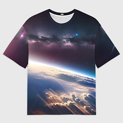 Футболка оверсайз мужская Планета и космос, цвет: 3D-принт