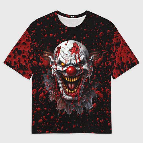 Мужская футболка оверсайз Страшный клоун / 3D-принт – фото 1