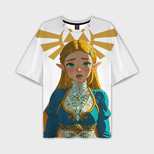 Мужская футболка оверсайз The legend of Zelda - ahegao / 3D-принт – фото 1