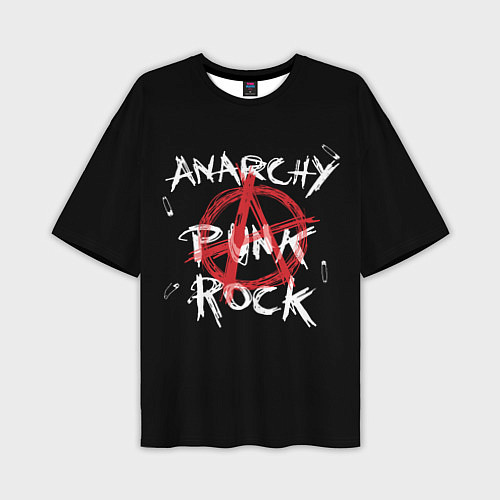 Мужская футболка оверсайз Анархия - панк рок / 3D-принт – фото 1