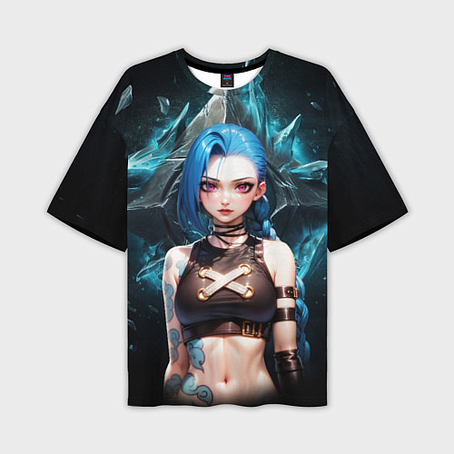 Мужская футболка оверсайз Jinx arcane league of legends / 3D-принт – фото 1