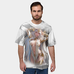 Футболка оверсайз мужская Аниме девушка в откровенном костюме, цвет: 3D-принт — фото 2