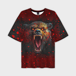 Мужская футболка оверсайз Злой медведь