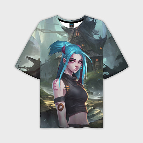 Мужская футболка оверсайз Jinx art / 3D-принт – фото 1