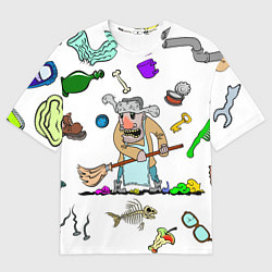 Мужская футболка оверсайз Дворничек